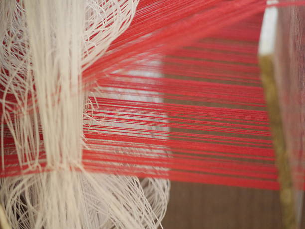 istock Weaving the cotton thread to cotton cloth 542553424
