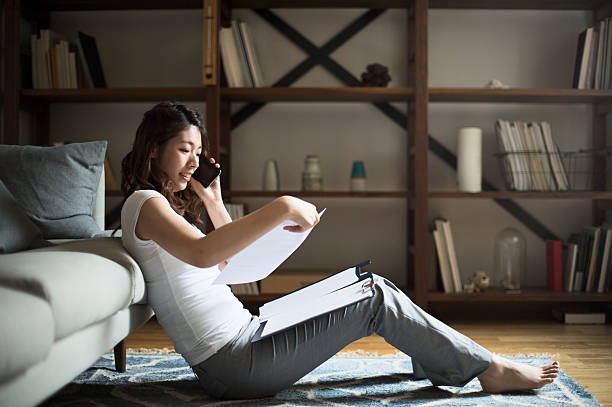 istock Young woman working at home 542556524