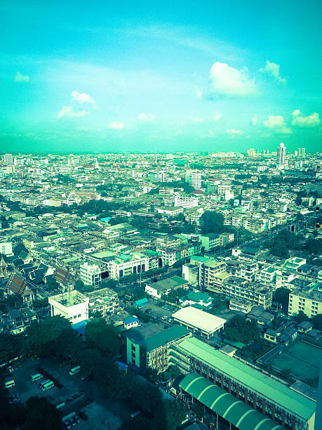 bangkok city skyline miasto aniołów, tajlandia - krungthep zdjęcia i obrazy z banku zdjęć