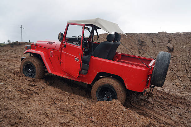 istock Off road 4x4 car in the mud 542558772