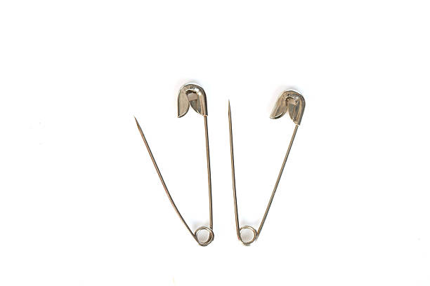 istock Safety Pins On The White Background 542559338