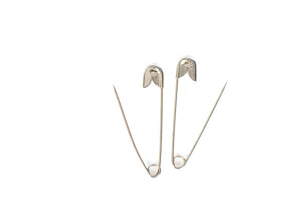 istock Safety Pins On The White Background 542559366