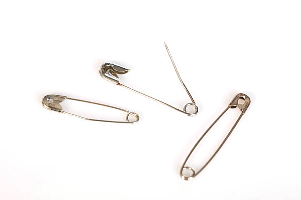 istock Safety Pins On The White Background 542559642