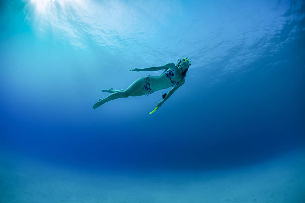 istock Underwater shot of lady 542560380