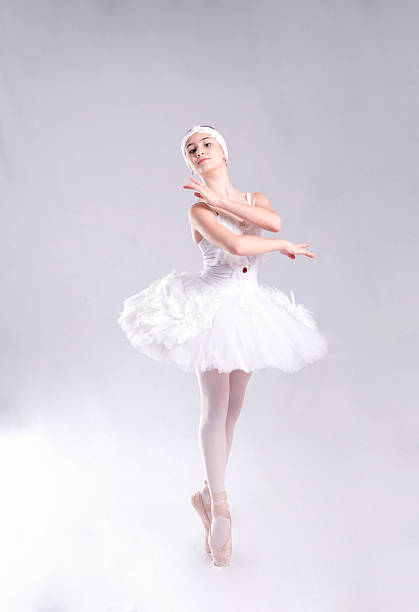 istock Young ballerina in white 542560454