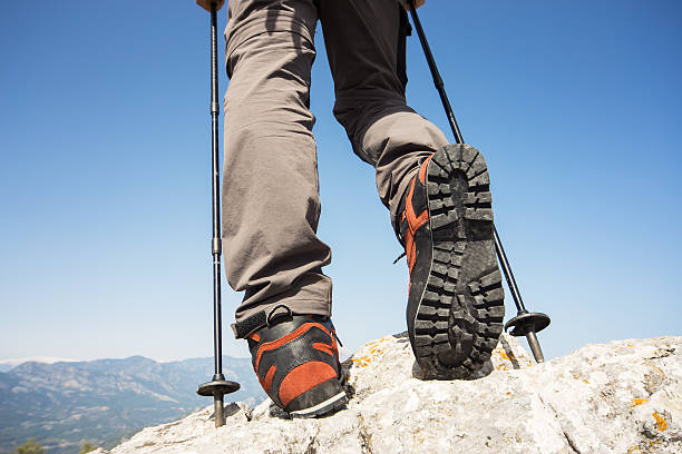 istock Man hiking in the mountains on a sunny day. 542560792