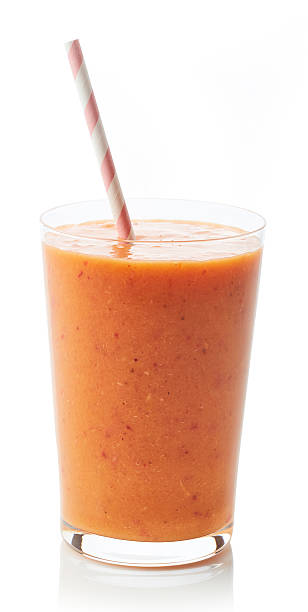 istock Glass of fruit and berry smoothie 542563482
