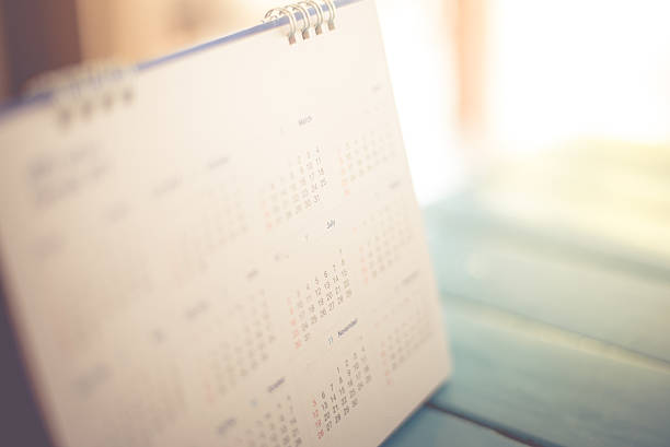 istock Blurred calendar page pastel tone 542567880
