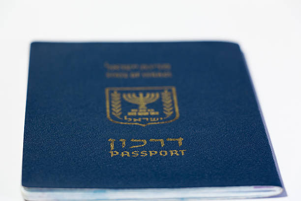 istock Israeli passport on white background 542570228
