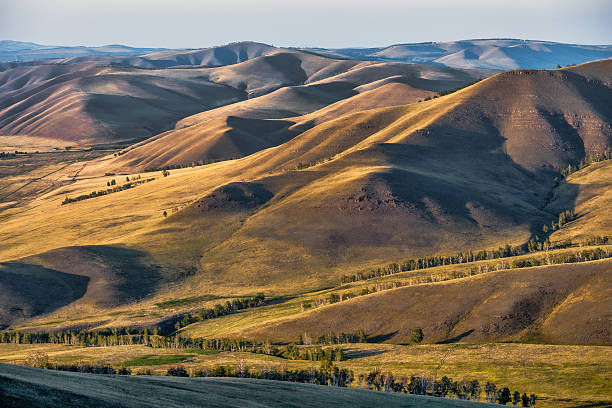 istock Beautiful landscape with green hills 542571050