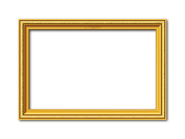 wektor złota rama z ozdoby sztukateria - white background frame old fashioned white stock illustrations