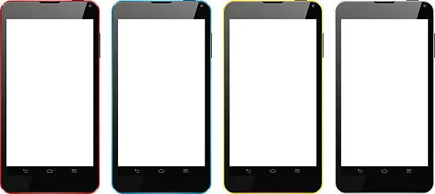 Vector illustration of Smart phones