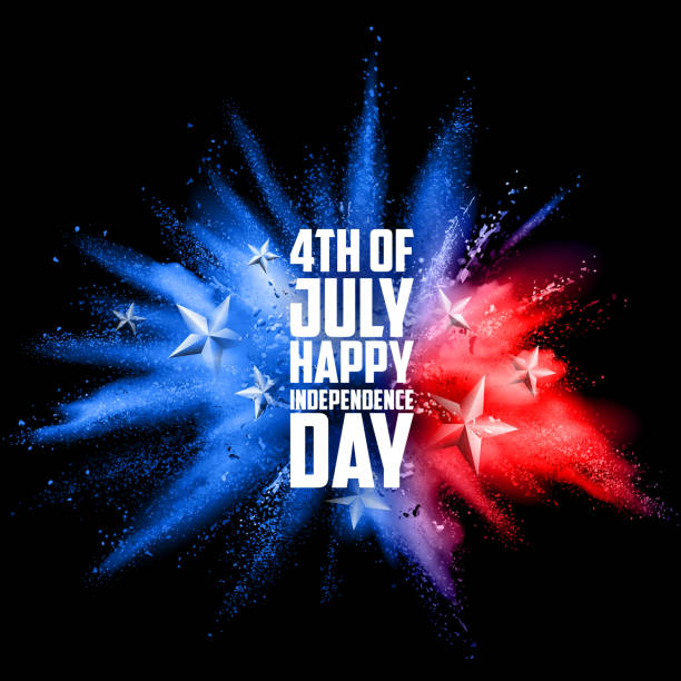 Fourth of July background for Happy Independence Day  America illustration of Fourth of July background for Happy Independence Day of America circa 4th century stock illustrations
