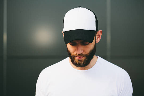istock Hipster wearing white blank t-shirt with space for your logo 542577544