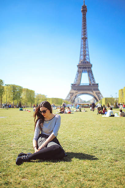 istock Young woman relaxing in Paris 542578320
