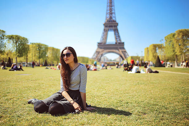 istock Young woman relaxing in Paris 542579234