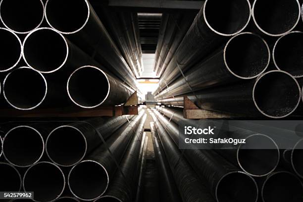Metal Pipes Stock Photo - Download Image Now - Steel, Steel Mill, Tubing