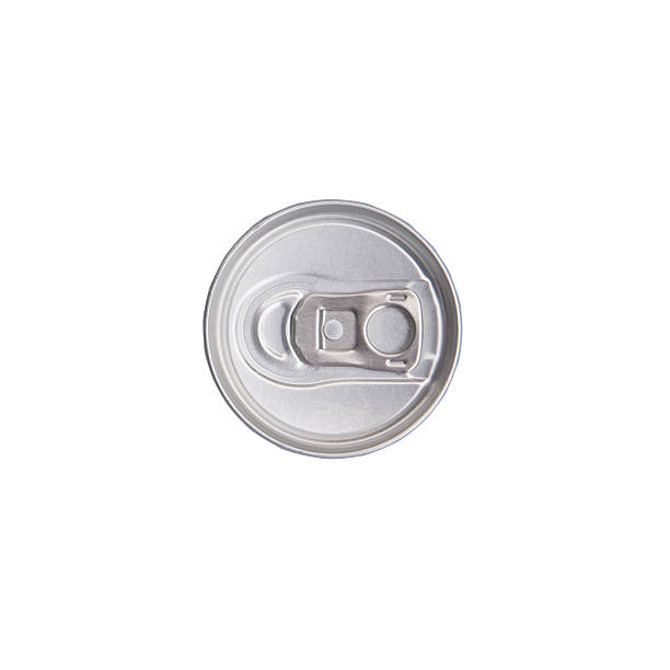 istock beer can on white background, view from the top 542582708