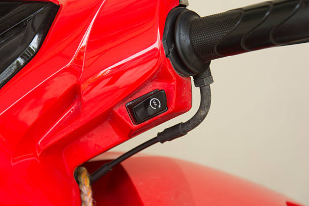 istock the ignition button of a motorcycle. 542583768