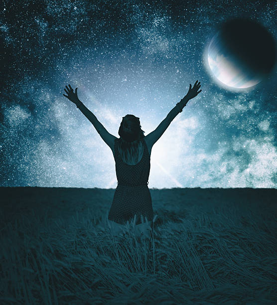 istock Girl watching the stars. 542585124