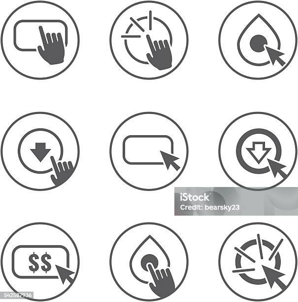 Call To Action Button Icon Graphics Stock Illustration - Download Image Now - Activity, Backgrounds, Blogging