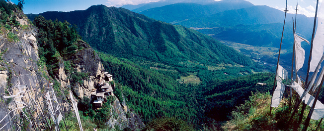 Original Taktsang (Tiger's Nest) monastery before it was destroyed by fire in the year of 1998. 