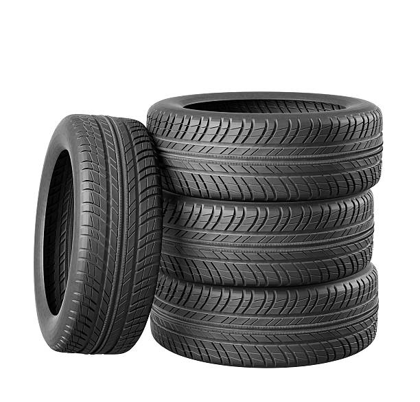 istock Car tires on white background. 542590662