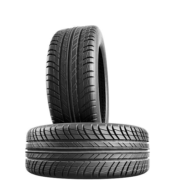 istock Car tires on white background. 542591216