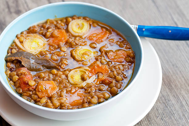 Lentils stew stock photo