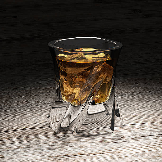 Scotch on wooden background with copy-space.
