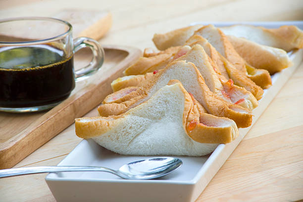 Bread,and coffee, Thailand Bread,and coffee, Thailand sandwich new hampshire stock pictures, royalty-free photos & images