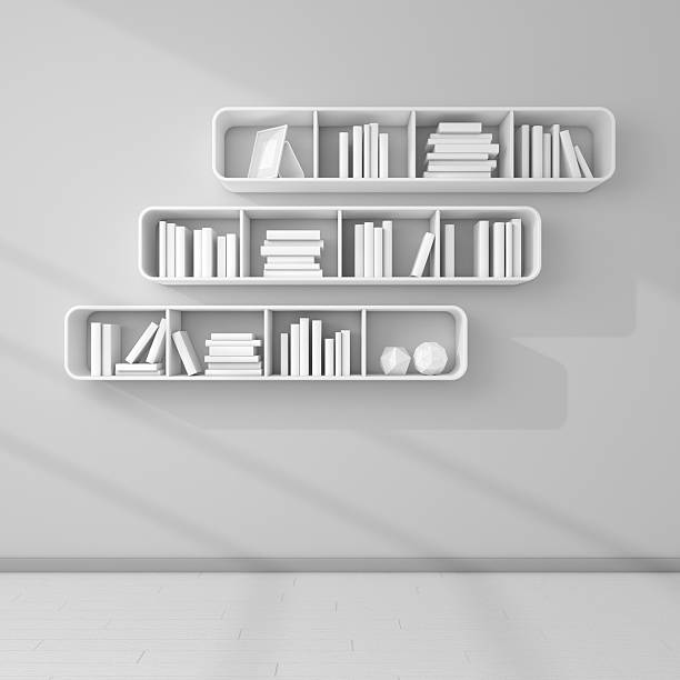 istock Bookshelves with books inside. 542682868