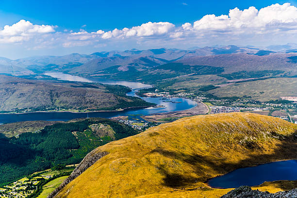 ben nevis vista guardando ovest - ben nevis nevis ben loch foto e immagini stock