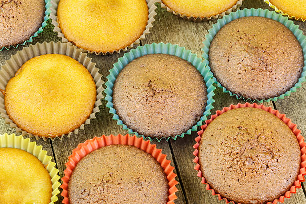 istock Homemade muffins in two colors on the table 542688270