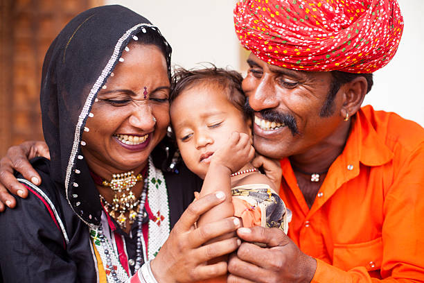 istock Young Indian Family Portrait 542690270