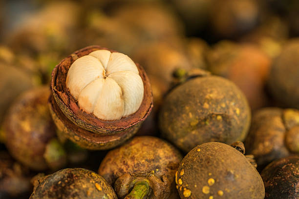 istock Pealed Mangosteen top pf the pile 542691322