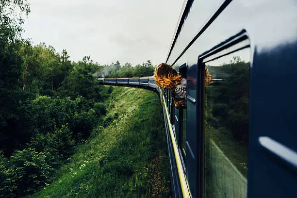 Photo of Woman in the  train