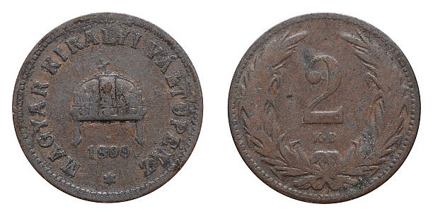 istock Two Filler coin formerly used in Hungary 542694530