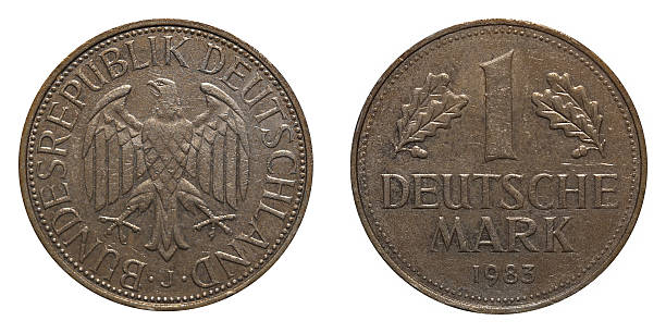 istock One German Mark coin formerly used in Germany 542695398