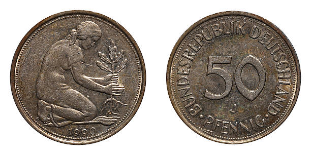 50 Pfennig coin formerly used in Germany