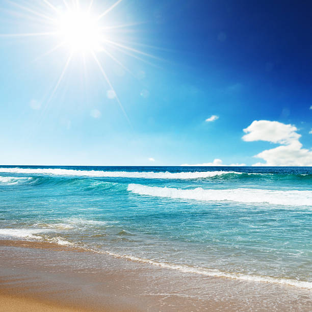 istock Blue sea on caribbean beach at summer 542696486