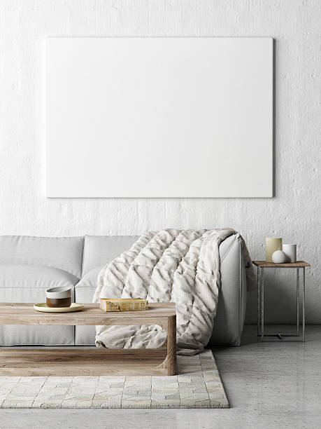 istock Concept of comfortable interior with mock up poster 542698348