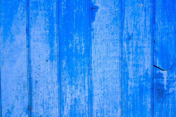istock Blue painted wood wall in Indonesia 542698528