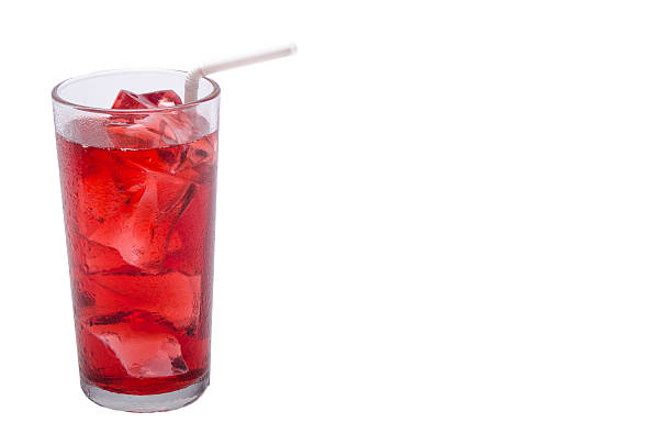istock cherry juice with ice on a white background 542698776