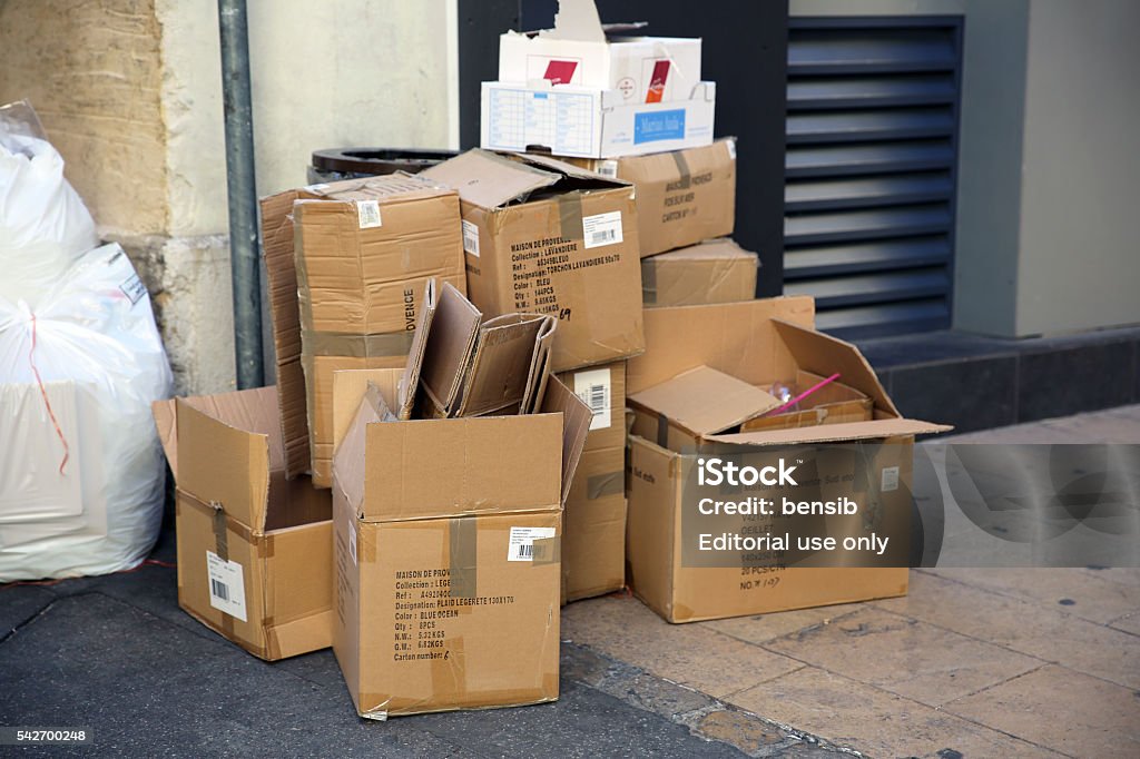 Cardboard Box Garbage Trash Cardboard Boxes Stock Photo - Download Image Now - Garbage, Box ...