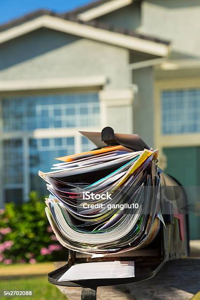 Junk Mail Stock Photo - Download Image Now - Mailbox, Full, Mail