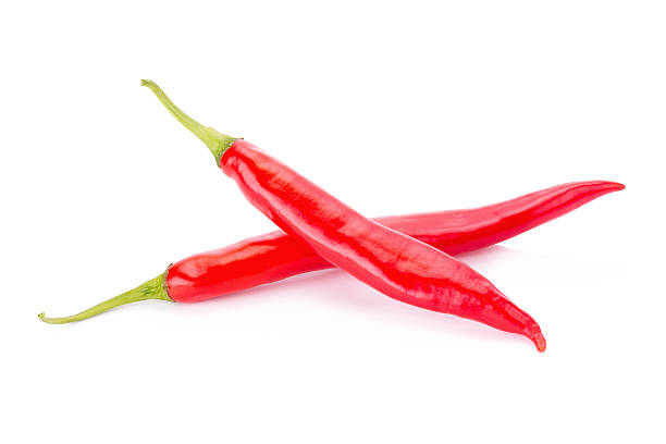 istock Red chili pepper isolated on a white background 542710246
