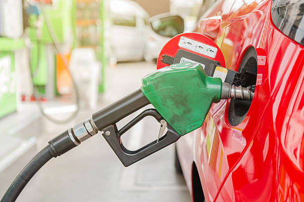 istock Car refueling on a gas station. 542711552