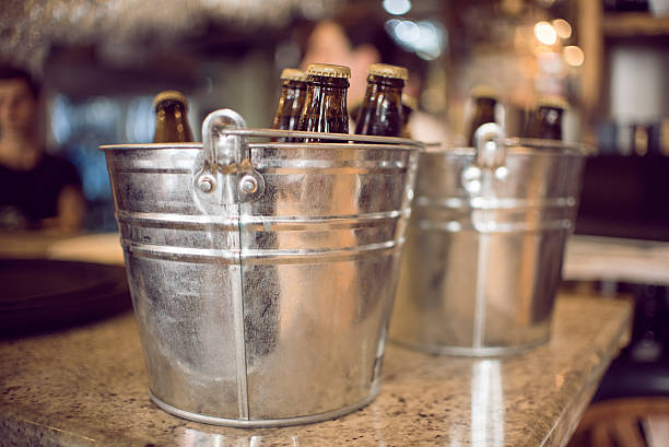 Ice bucket with beer