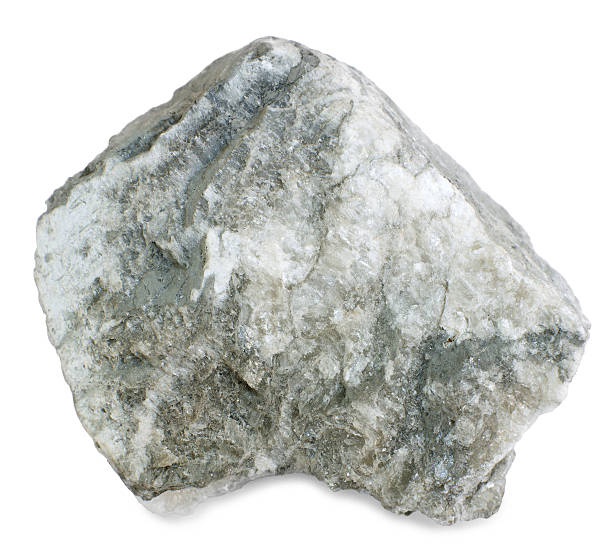 istock Mineral  gypsum isolated on white background 542717524